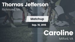 Matchup: Thomas Jefferson vs. Caroline  2016