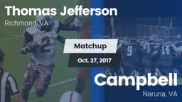 Matchup: Thomas Jefferson vs. Campbell  2017