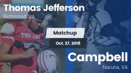 Matchup: Thomas Jefferson vs. Campbell  2018