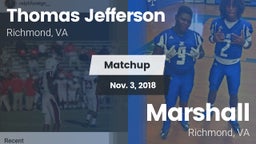 Matchup: Thomas Jefferson vs. Marshall  2018