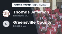 Recap: Thomas Jefferson  vs. Greensville County  2021