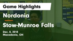 Nordonia  vs Stow-Munroe Falls  Game Highlights - Dec. 8, 2018