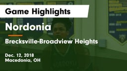 Nordonia  vs Brecksville-Broadview Heights  Game Highlights - Dec. 12, 2018