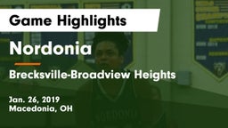 Nordonia  vs Brecksville-Broadview Heights  Game Highlights - Jan. 26, 2019