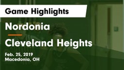 Nordonia  vs Cleveland Heights  Game Highlights - Feb. 25, 2019
