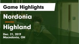 Nordonia  vs Highland  Game Highlights - Dec. 21, 2019
