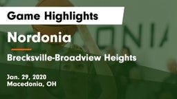 Nordonia  vs Brecksville-Broadview Heights  Game Highlights - Jan. 29, 2020