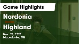 Nordonia  vs Highland  Game Highlights - Nov. 28, 2020