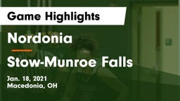 Nordonia  vs Stow-Munroe Falls  Game Highlights - Jan. 18, 2021