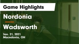 Nordonia  vs Wadsworth  Game Highlights - Jan. 21, 2021
