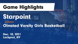 Starpoint  vs Olmsted Varsity Girls Basketball Game Highlights - Dec. 10, 2021