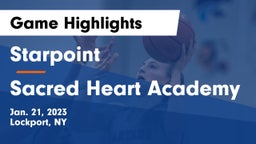 Starpoint  vs Sacred Heart Academy Game Highlights - Jan. 21, 2023