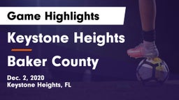 Keystone Heights  vs Baker County  Game Highlights - Dec. 2, 2020