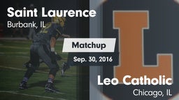 Matchup: Saint Laurence  vs. Leo Catholic  2016