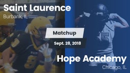 Matchup: Saint Laurence  vs. Hope Academy  2018