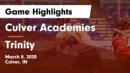 Culver Academies vs Trinity  Game Highlights - March 8, 2020
