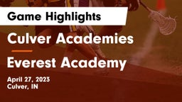 Culver Academies vs Everest Academy Game Highlights - April 27, 2023