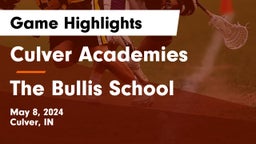 Culver Academies vs The Bullis School Game Highlights - May 8, 2024