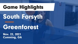 South Forsyth  vs Greenforest  Game Highlights - Nov. 22, 2021