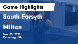 South Forsyth  vs Milton  Game Highlights - Jan. 13, 2023