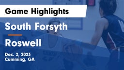 South Forsyth  vs Roswell  Game Highlights - Dec. 2, 2023