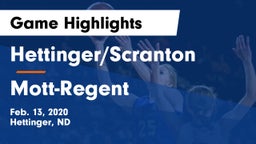 Hettinger/Scranton  vs Mott-Regent  Game Highlights - Feb. 13, 2020