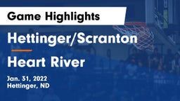 Hettinger/Scranton  vs Heart River  Game Highlights - Jan. 31, 2022