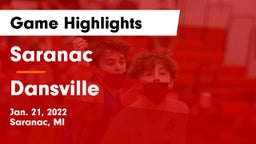 Saranac  vs Dansville  Game Highlights - Jan. 21, 2022
