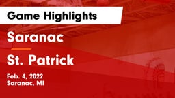 Saranac  vs St. Patrick  Game Highlights - Feb. 4, 2022