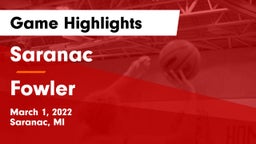 Saranac  vs Fowler  Game Highlights - March 1, 2022