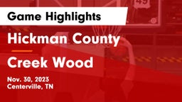 Hickman County  vs Creek Wood  Game Highlights - Nov. 30, 2023