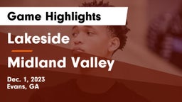 Lakeside  vs Midland Valley  Game Highlights - Dec. 1, 2023