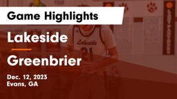 Lakeside  vs Greenbrier  Game Highlights - Dec. 12, 2023