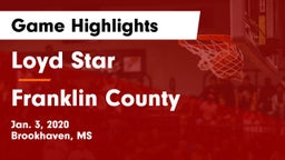 Loyd Star  vs Franklin County  Game Highlights - Jan. 3, 2020