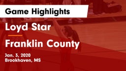 Loyd Star  vs Franklin County  Game Highlights - Jan. 3, 2020