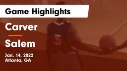 Carver  vs Salem  Game Highlights - Jan. 14, 2022