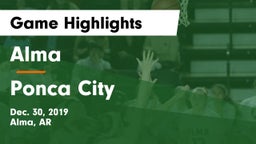 Alma  vs Ponca City  Game Highlights - Dec. 30, 2019