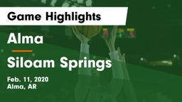 Alma  vs Siloam Springs  Game Highlights - Feb. 11, 2020