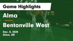 Alma  vs Bentonville West  Game Highlights - Dec. 8, 2020