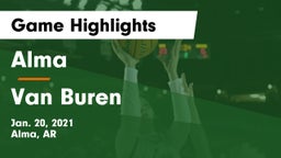 Alma  vs Van Buren  Game Highlights - Jan. 20, 2021