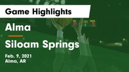 Alma  vs Siloam Springs  Game Highlights - Feb. 9, 2021