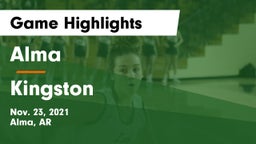 Alma  vs Kingston  Game Highlights - Nov. 23, 2021