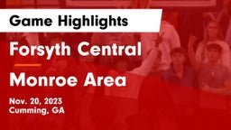 Forsyth Central  vs Monroe Area  Game Highlights - Nov. 20, 2023