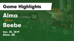 Alma  vs Beebe  Game Highlights - Jan. 25, 2019