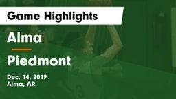 Alma  vs Piedmont  Game Highlights - Dec. 14, 2019