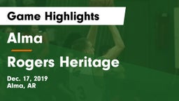 Alma  vs Rogers Heritage  Game Highlights - Dec. 17, 2019
