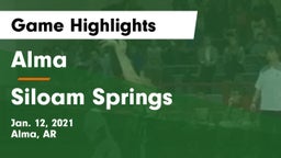 Alma  vs Siloam Springs  Game Highlights - Jan. 12, 2021