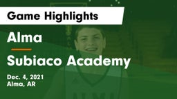 Alma  vs Subiaco Academy Game Highlights - Dec. 4, 2021