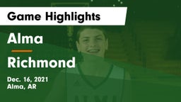 Alma  vs Richmond  Game Highlights - Dec. 16, 2021