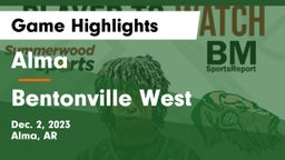 Alma  vs Bentonville West  Game Highlights - Dec. 2, 2023